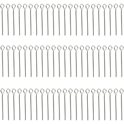 200PCS 2.0cm Mini Metal Wire Eyepins Beading Small Open Eye Head Pins Needles Bulk for DIY Craft Bead