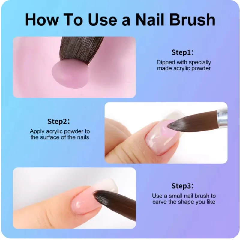 Nail Brush for Manicure Gel Brush for Nails Art Brush 3D Acrylic Liquid Powder Carving Gel Liner Drawing Pen nail art tool new