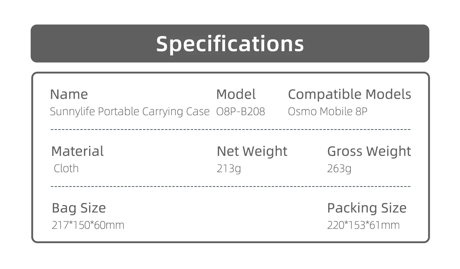 Osmo Mobile 8 Pro Portable Storage Bag Carrying Case for DJI OM8 Pro Handheld Gimbal&Accessories Box for DJI OM 8P