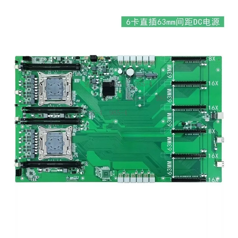Dual X99 Desktop Main Board 6 Graphics Card GPU In-line AI Model Training Supercomputer