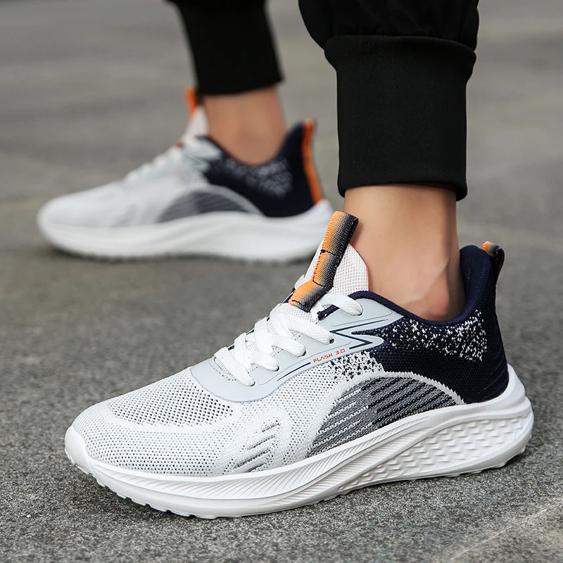

Men's Summer Versatile Outdoor Travel Anti Slip Soft Sole Breathable Mesh Casual Sneakers Men's Shock-absorbing Running Shoes