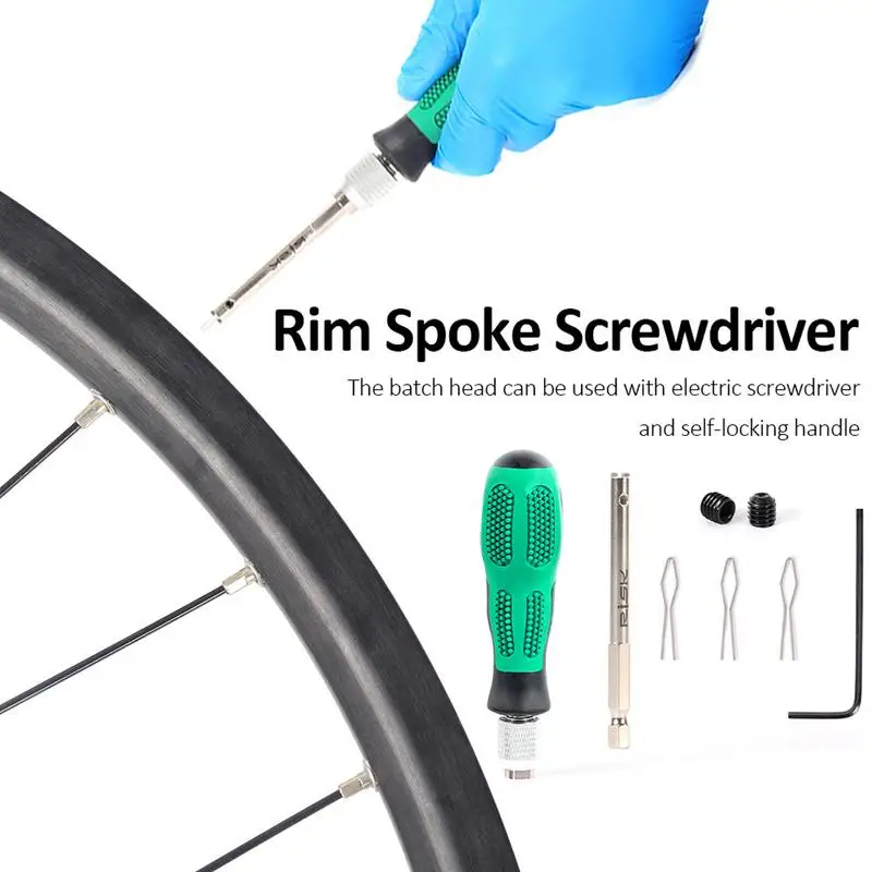 Bike Spoke Tension Tool Wheel Spoke Cap Holder Removal Wrench Bicycle Rim Spoke Screwdriver Kit For Wheel Alignment Tool