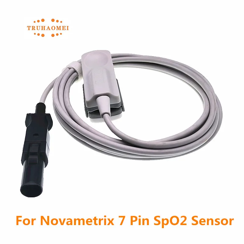 

7 Pin SPO2 Sensor 87776-00 For Novametrix 510 7000 Spacelabs 90465 Patient Monitoring Adult Child Neonate Veterinary Types SAO2