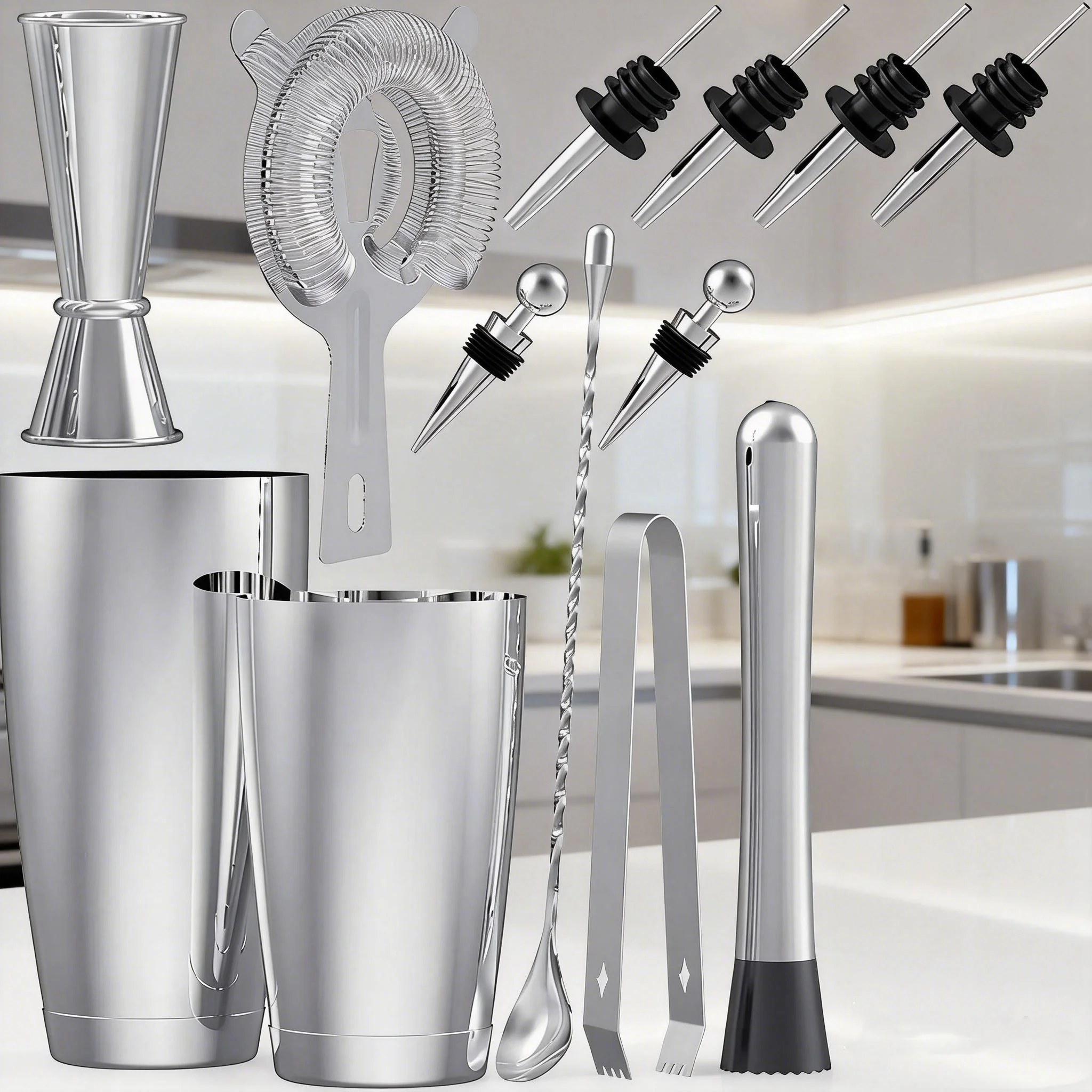 stllCamol Cocktail Shaker Bost - Boston Shaker Set incelemesi ve fiyatı