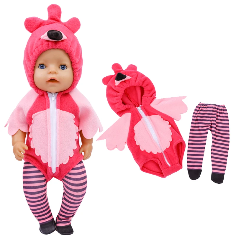 Doll clothes 43 cm baby doll bathrobe dress suitable for 17 inch new born doll clothing kids toy wear