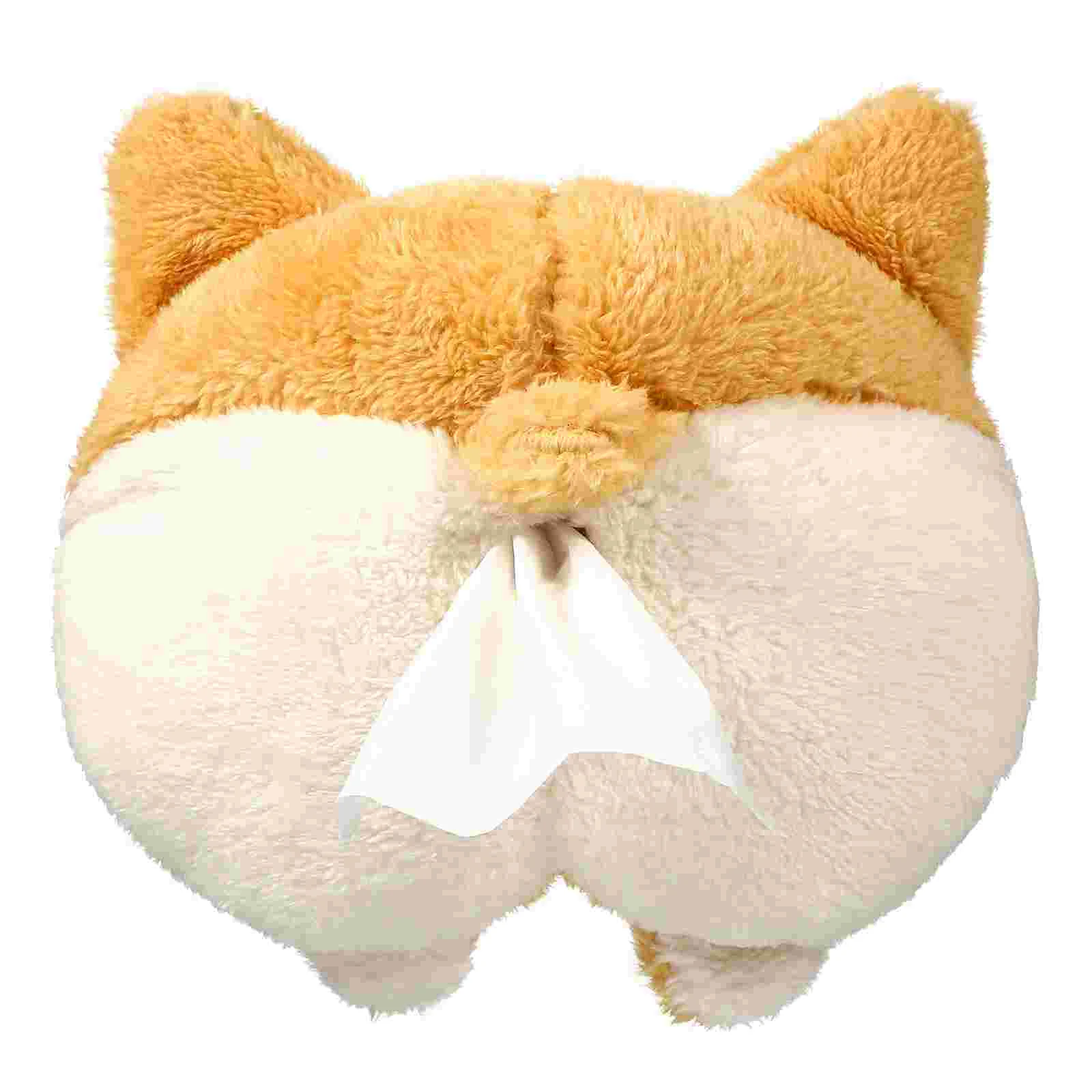 

Adorable Corgi Butt Car Tissue Holder Polyester Easy Install Visor Napkin Suitable Most Vehicles Home Office Bathroom