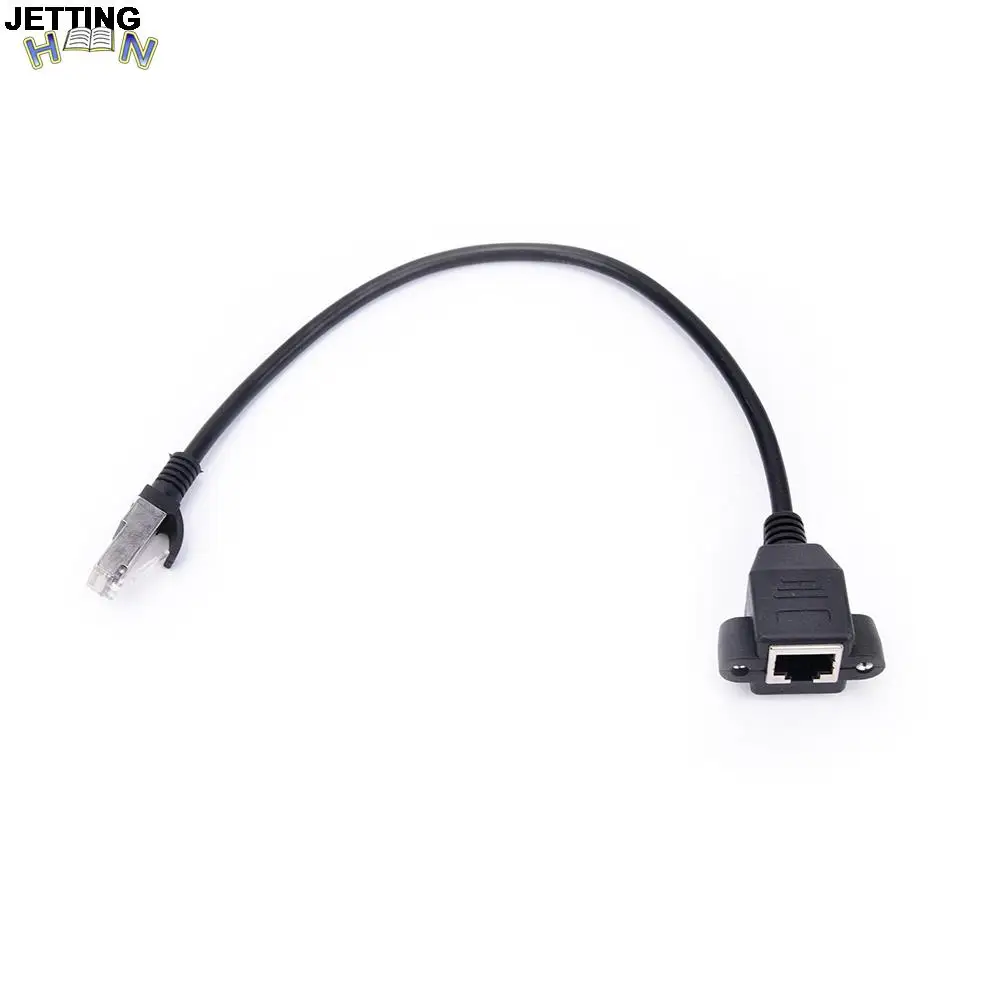 JETTING 30 см RJ45 кабель штекер-гнездо винтовое Панельное крепление Ethernet LAN Сетевой удлинитель Кабель Прямая поставка
