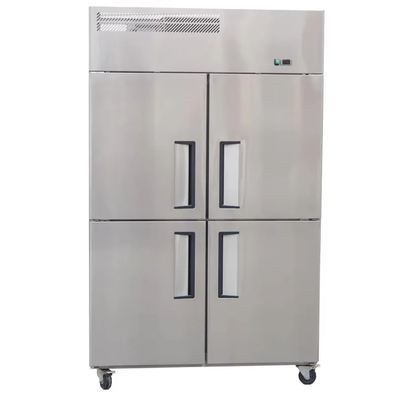 Kitchen Display Stainless Steel Standing Vertical Domestic Freezer Congelator Refrigerators