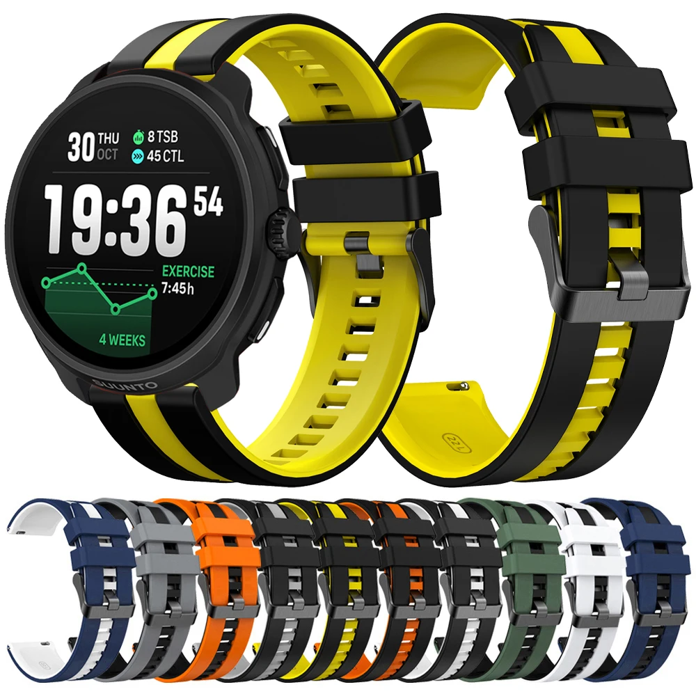 Correa de silicona para reloj SUUNTO RACE 2/RUN, 20mm, 22mm, para SUUNTO OCEAN/VERTICAL/RACE S/5 9 PEAK PRO/3, Correa deportiva