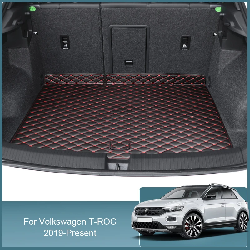 

1pc PU Leather Car Trunk Mat For Volkswagen T-ROC 2019-2025 Waterproof Carpet Protective Tray Cargo Liner Accessories Para Auto