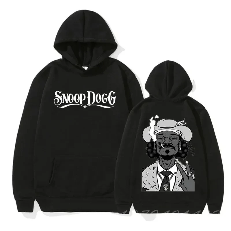 Rapper Snoop Lion Dogg Men's and Women's Cartoon Cotton Fleece Hoodie Long Sleeve Casual Pullover Fashion Hip Hop Oversize Top