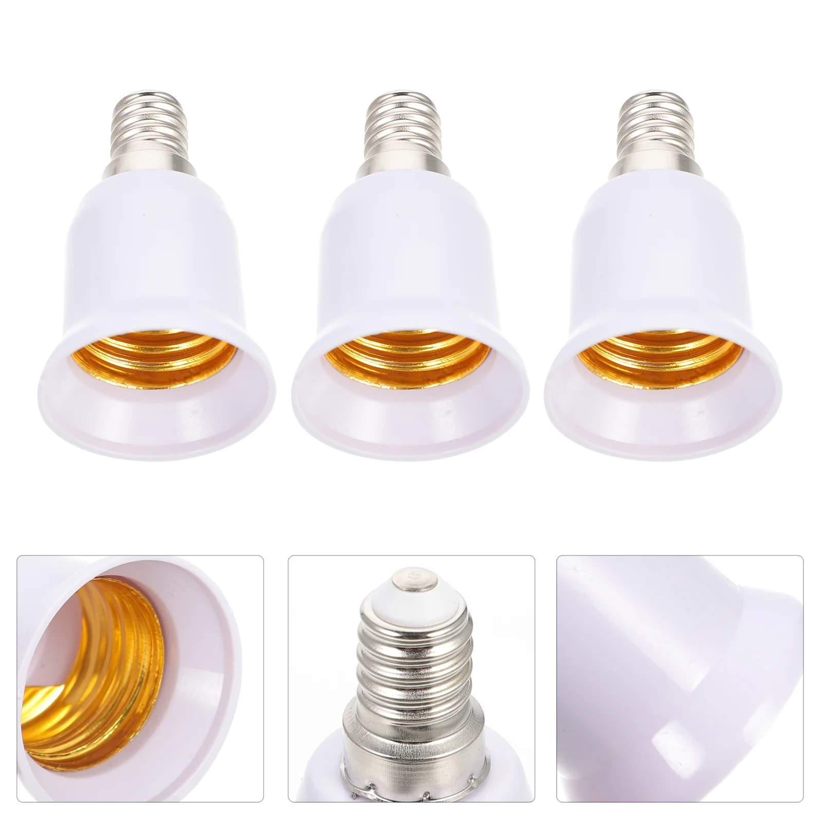 7 Pcs E14 to Lamp Socket Adapter Plastic Holder Light Base Converter Bulb Easy Install High Matching Screw