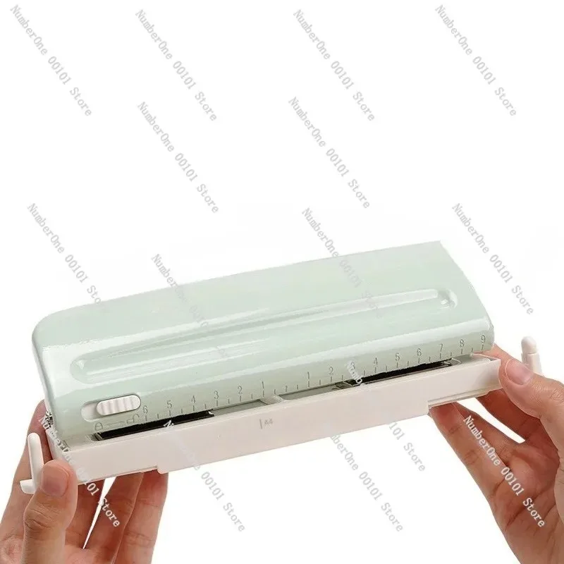 Multi-Hole Puncher 4mm, Six-Hole 9-Hole Adjustable Paper Punch for M5 Binding, Office Binding Machine Tool