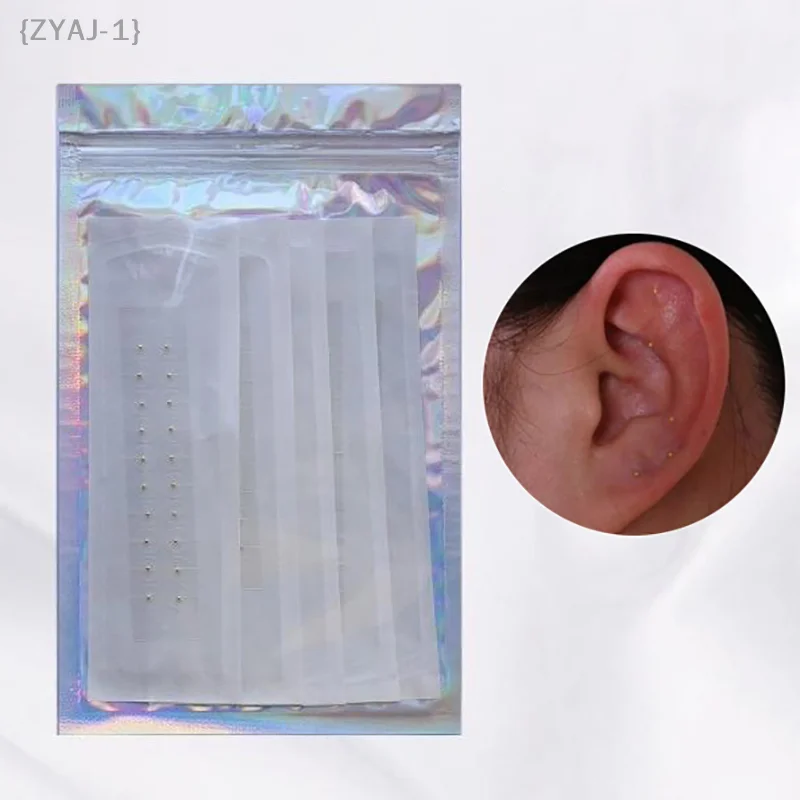 

{MX} 20/100Pcs Gold Silver Pink Ear Acupuncture Point Patches Ear Massage Seeds Stickers Pressure Stick Auricular Stickers
