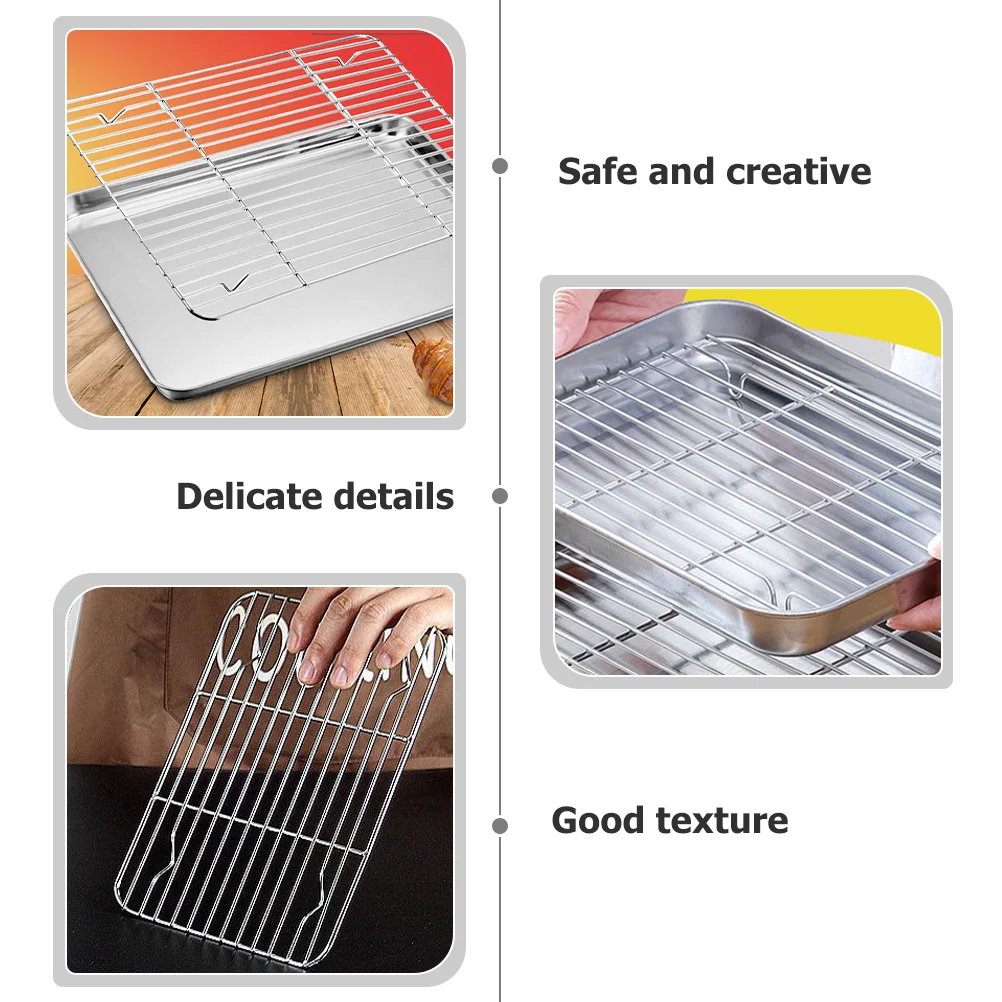 Stainless Steel Grill Bacon Rack for Oven Wire Baking Air Fryer Cooling Racks Cookie Pan