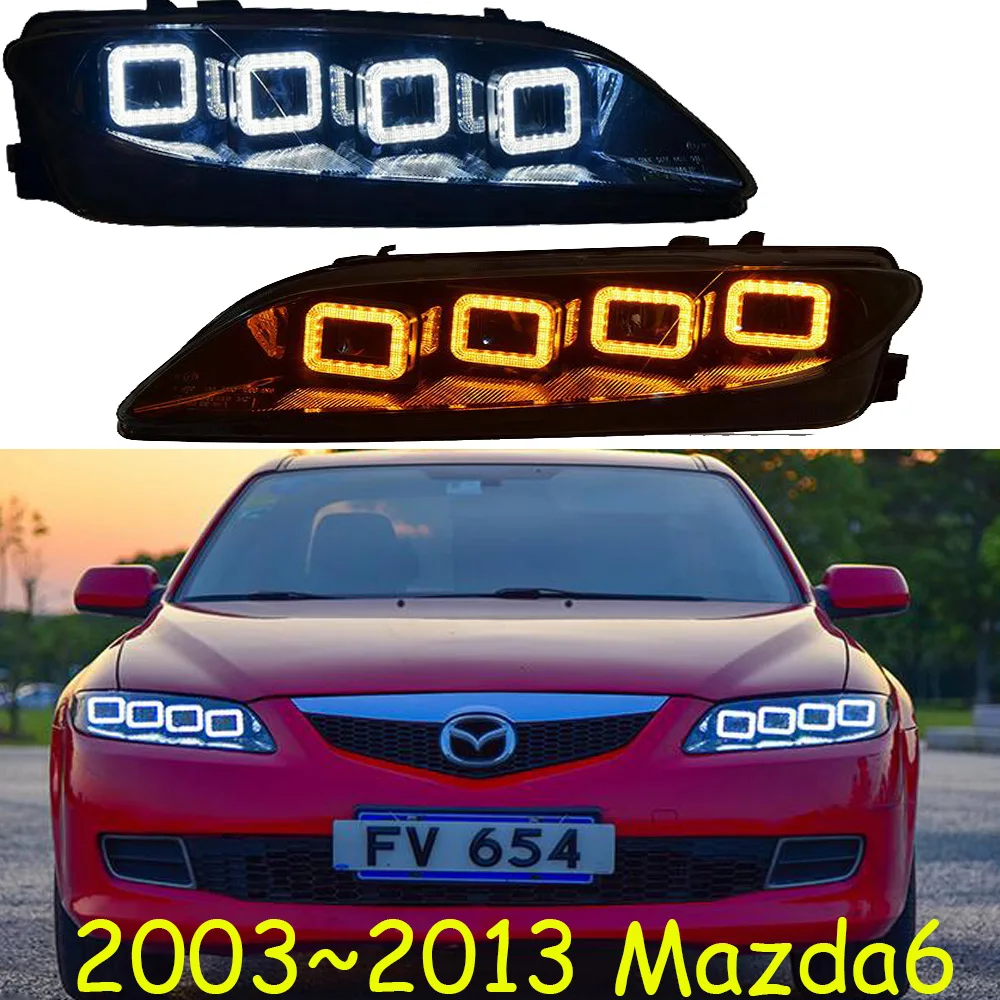 video,Car Styling Head Lamp for Mazda6 bumper Headlights 2003-2016 LED  mazda 6 Headlight atenza mazda6 fog light