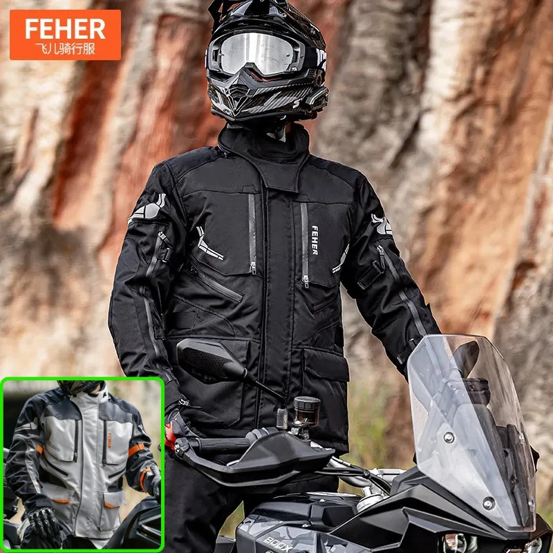 Windproof and waterproof summer motorcycle riding suit four season rally suit set motorcycle suit motorcycle travel equipment