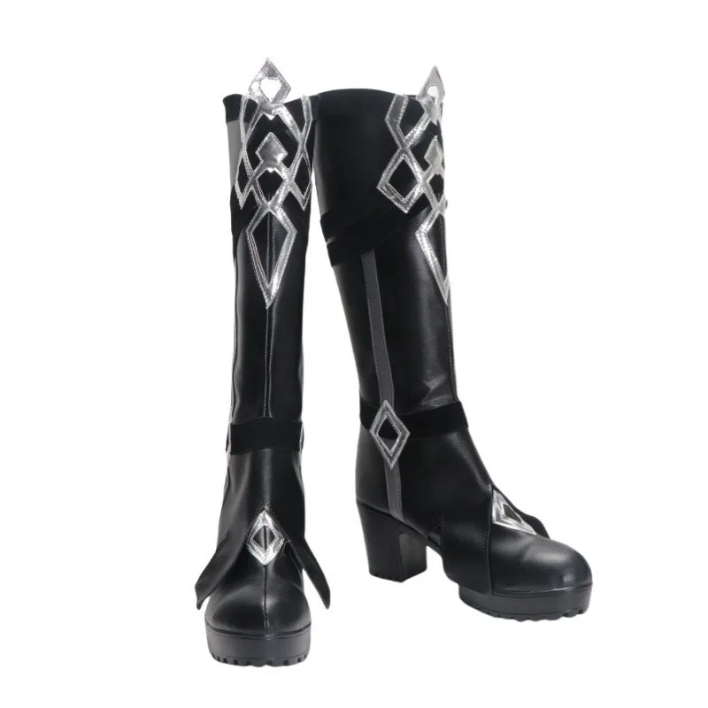 II Capitano Cosplay Shoes Game Genshin Impact The Captain Cosplay Props PU Leather Shoes Halloween Carnival Boots  Custom Made