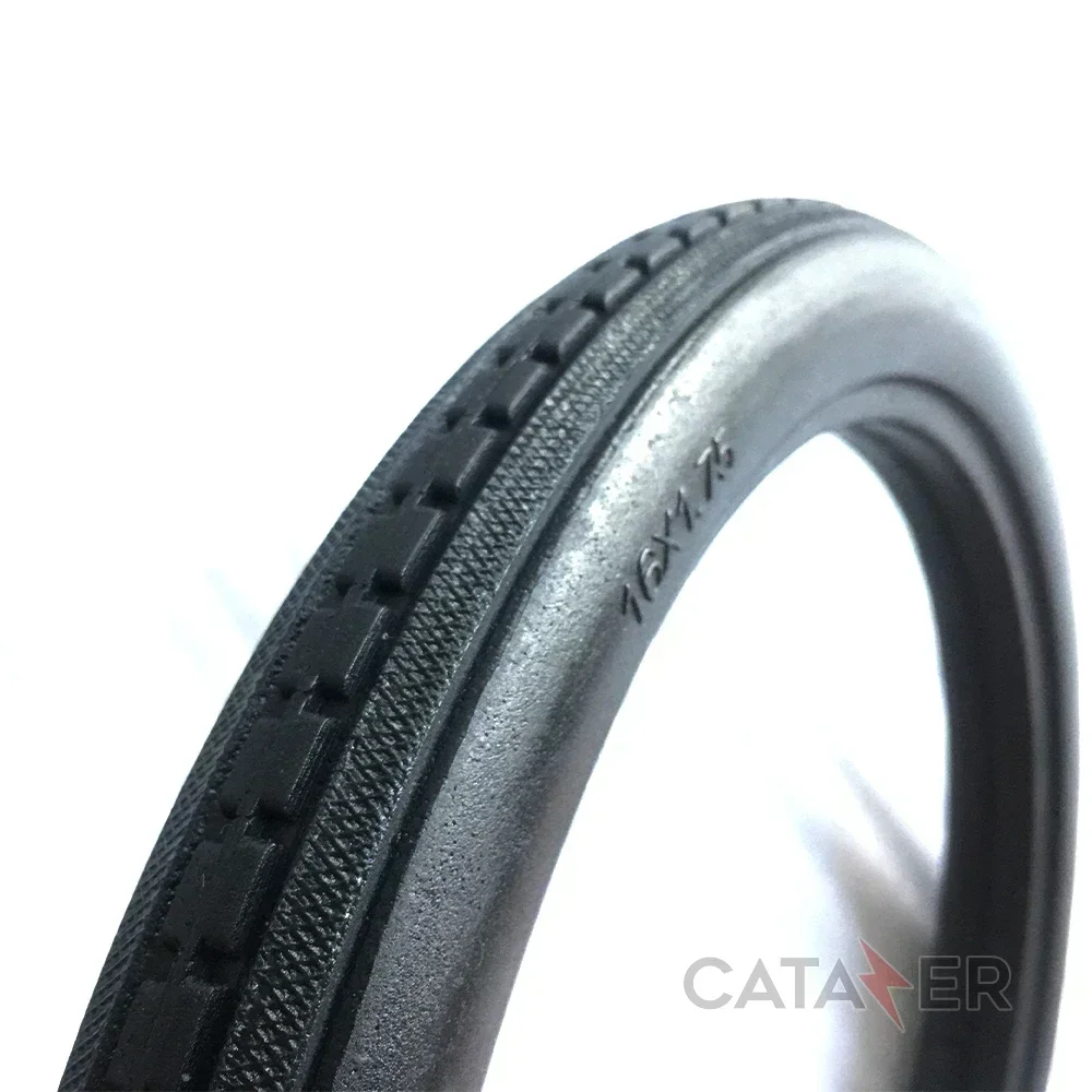 16 Inch Cycling Without Inner Tube Bike Tire 16×1.75 Bicycle Solid Tire Rubber Anti-slip Water Proof  Airless Tire for Road Bike