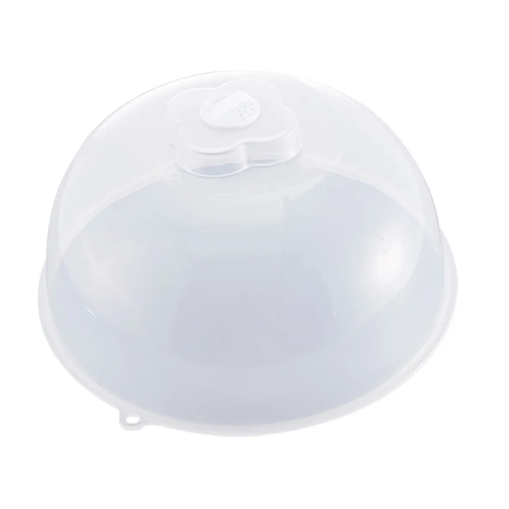Microwave Food Cover Premium PP Transparent Round Medium Splatter Guard Lid Plastic Food Cover Tent Kitchen Plate Dome