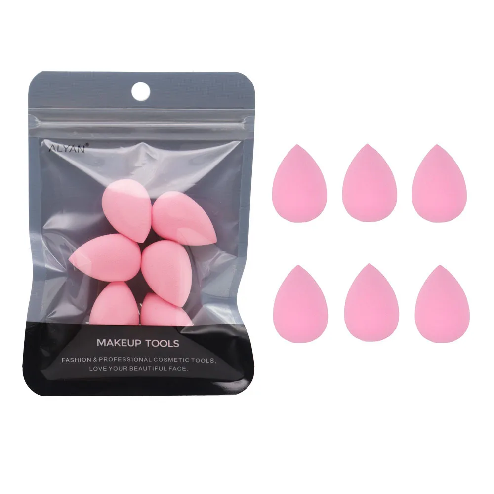 Mini esponja de maquillaje piezas, esponja de polvo de belleza para corrector de maquillaje, base líquida, cosmética facial, 6 uds.