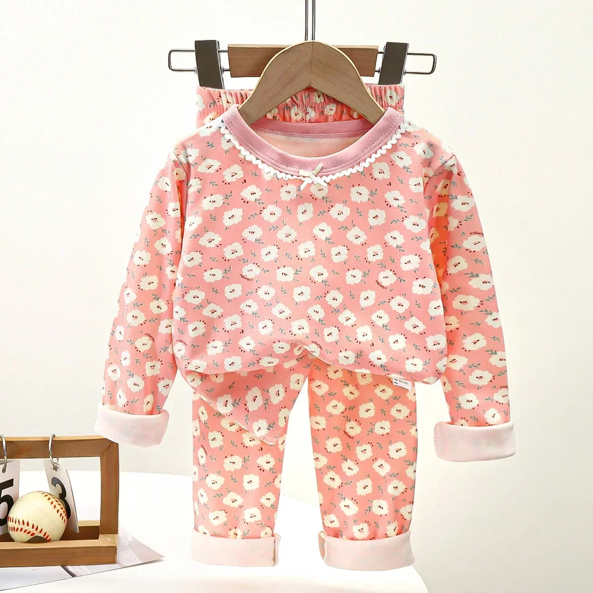 Pyjama de dessin animé pour enfants, t-shirt à manches longues Krasnor, pantalon Y +, vêtements de nuit pour bébé, ensembles de vêtements de