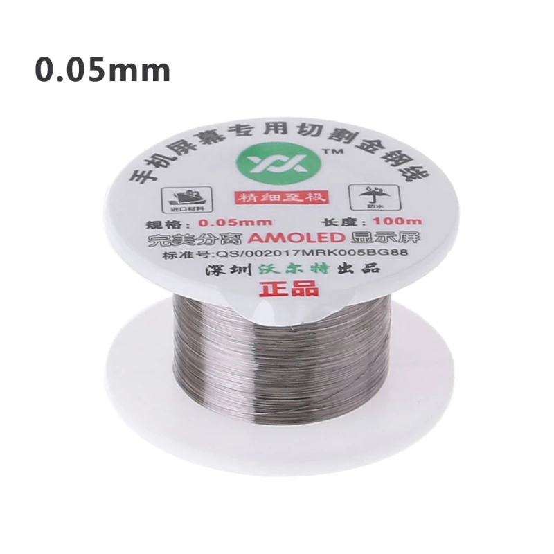 100m Alloy Gold Molybdenum Wire Cutting Line LCD Display Screen Separator Repair Dropship