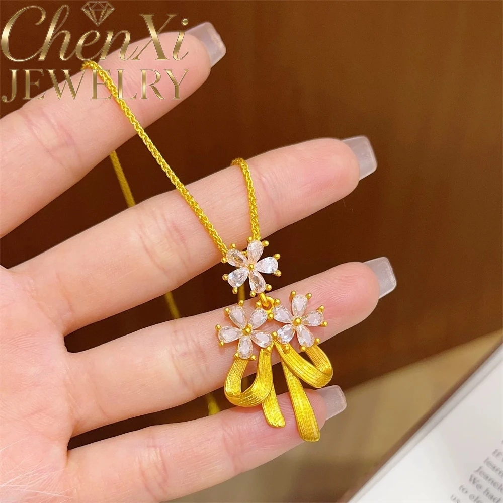 

High-End Sand Gold Butterfly Necklace Selling Popular Luxury Quality Fine Jewelry Festival Gift Fashion Exquisite Charms Elegant