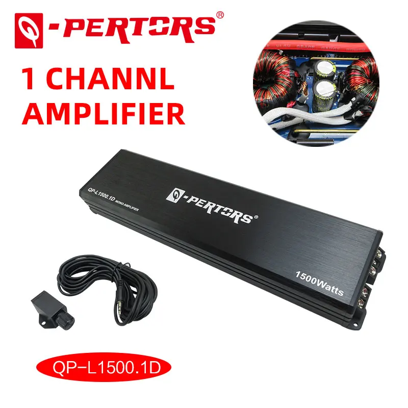 L1500.1D Big power Aluminum casing 1-ch Car Audio Amplifier Mono Amplifier Class D 1500W Nickel-plated terminal better capacitor