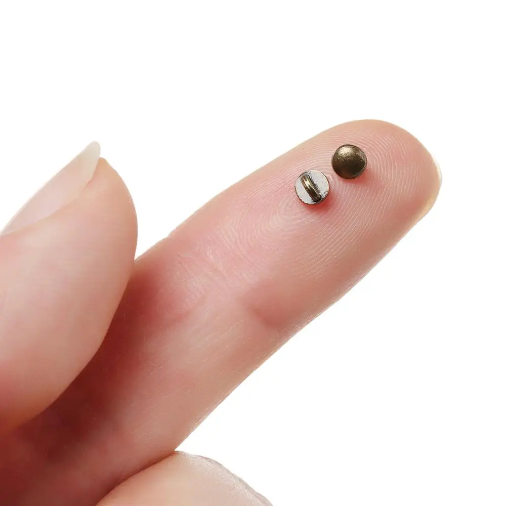 50pcs 4mm Shoes Sewing Accessories DIY 1/6 Dolls Clothing Solid Round Buttons  Ultra-small Buckle Belt Buckles