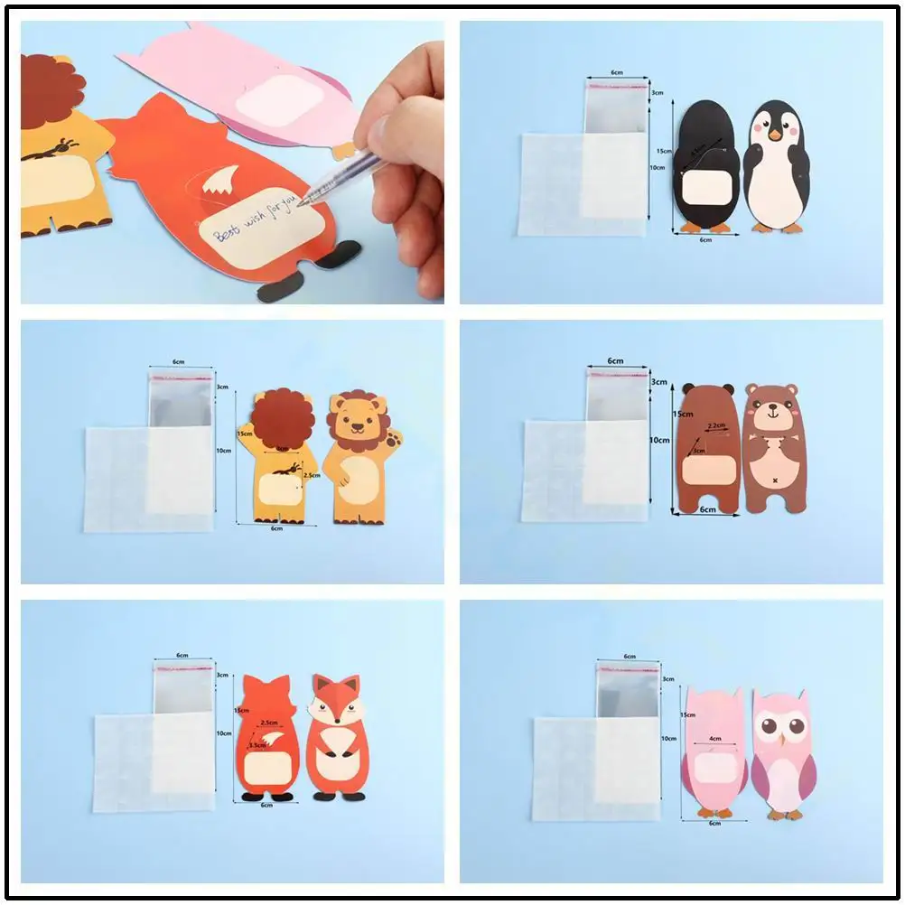 10-20pcs Animal Cute Gift Bags Candy Bags Baby Shower Birthday Party Cookie Bags Bear Candy Box Greeting Cards Popular Rabbit