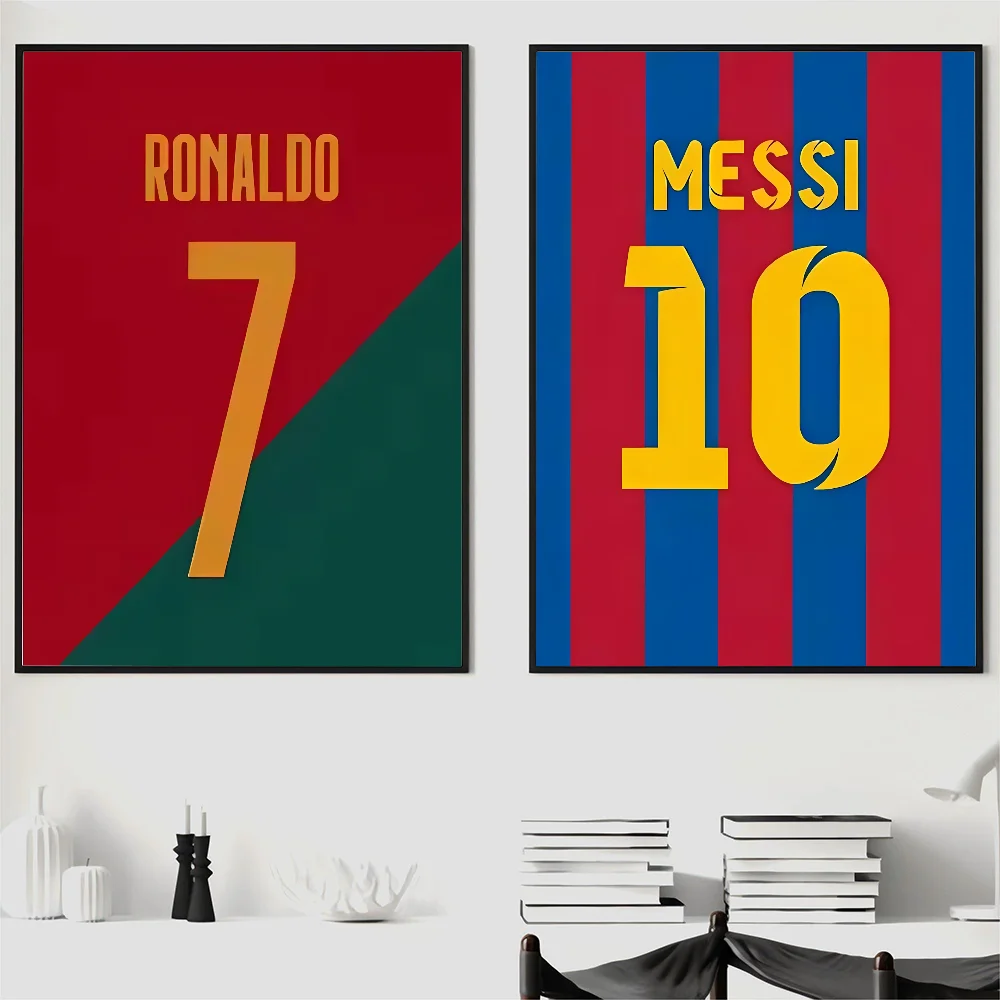 1 قطعة أسطورة كرة القدم الشهيرة المشارك ذاتية اللصق الفن مقاوم للماء ورقة ملصق مقهى بار غرفة جدار ديكور