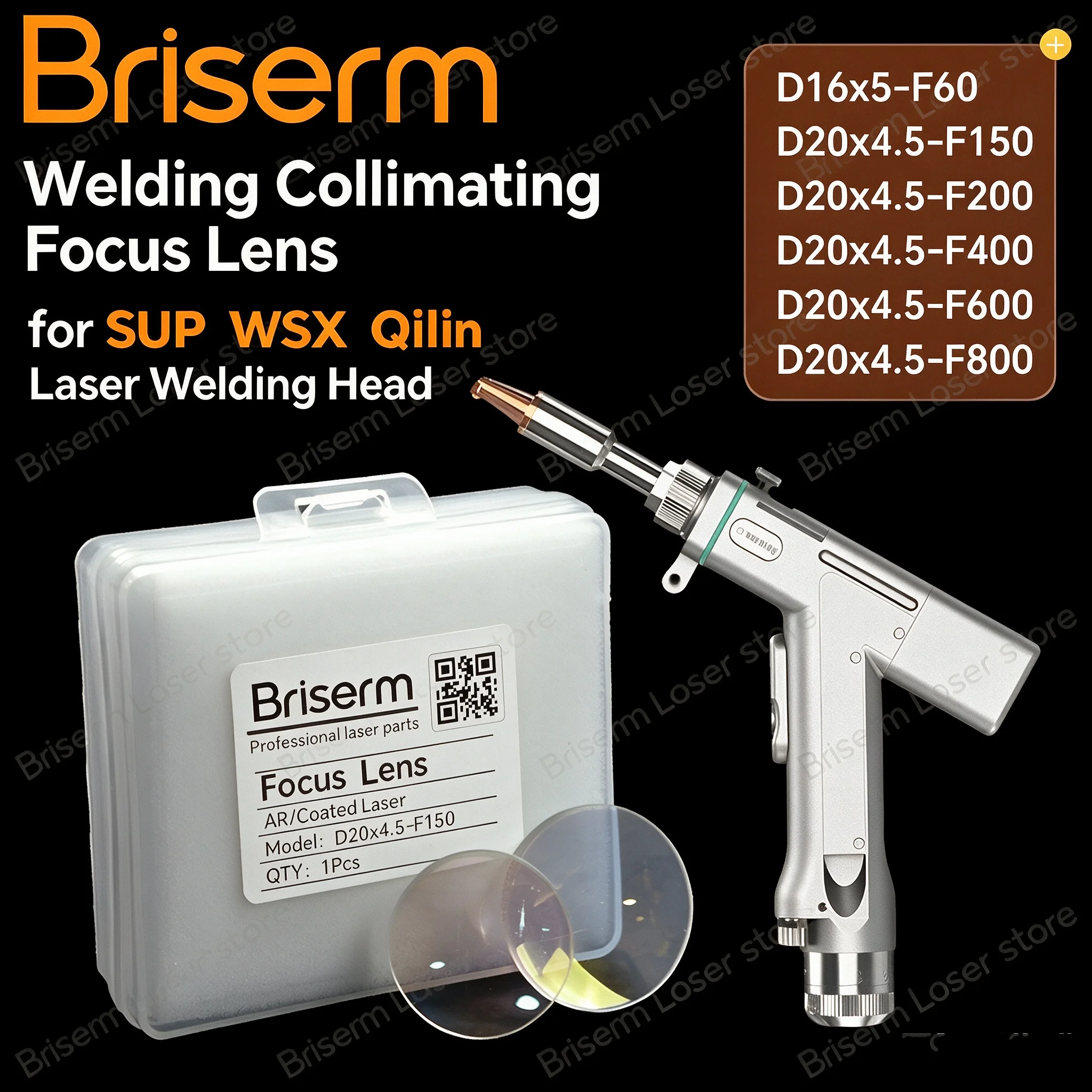 5PCS D20x4.5 F150 Laser Welding Focus Lens F200 F400 F800 Focusing Lens D16x5 F60 Laser Welding Collimating Lens SUP Qilin WSX