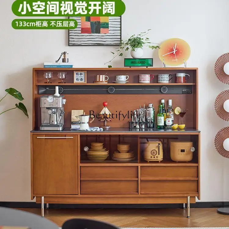 خزانة جانبية عتيقة من الخشب الصلب، خزانة ذات طراز قديم مدمجة على الحائط #3