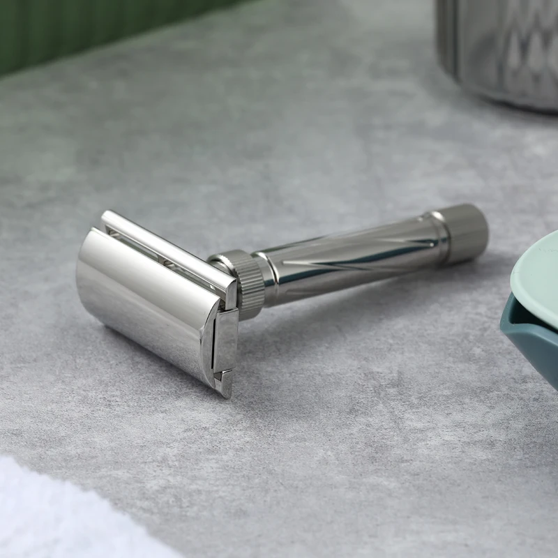 ماكينة حلاقة أمان للرجال قابلة للتعديل من الفولاذ المقاوم للصدأ من YAQI Ultima - ماكينة حلاقة احترافية عالية الجودة للرجال