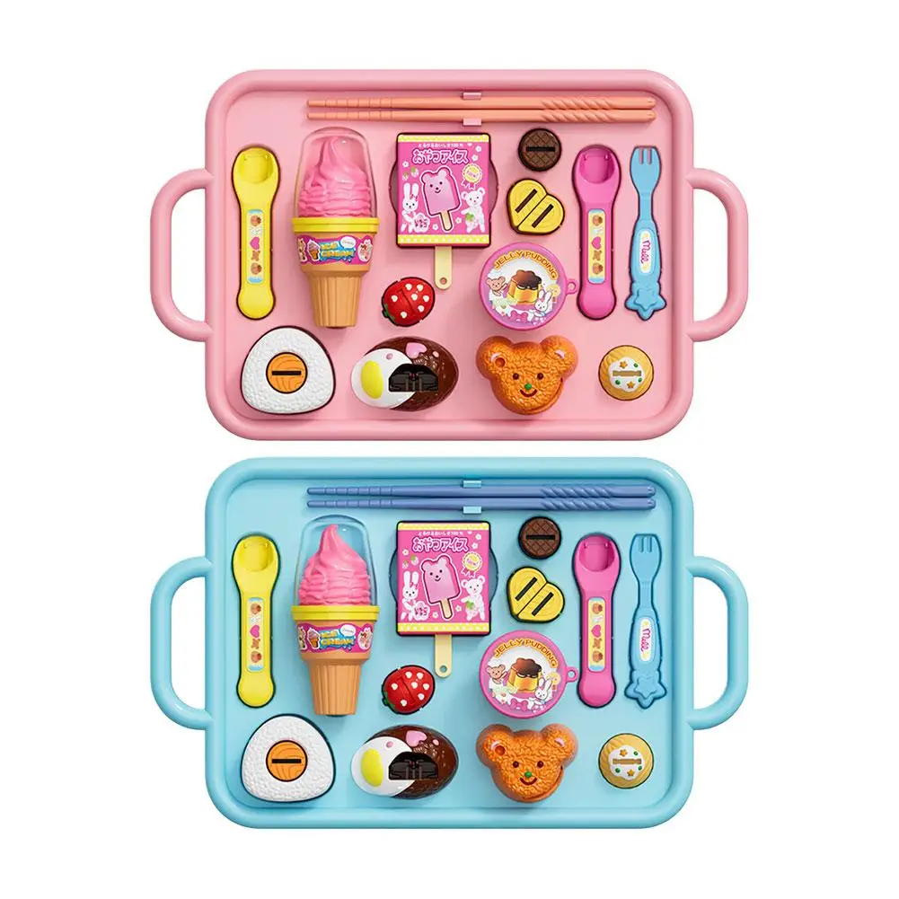 Feeding Toys Pudding Simulation Feeding Toy Ice Cream Complete Set Plate Children's Toys Various Foods Feeding Tools ﻿