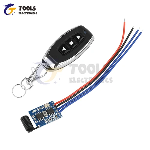 Imagen 2 del producto Mini Control remoto inalámbrico DC 3-12V, módulo de Control de velocidad Pwm hacia adelante y hacia atrás, módulo de accionamiento de Motor DC