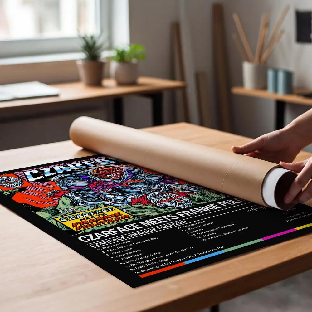 Poster Peelable Self-Adhesive Stickers, Frameless Wall Art Decals for Bedroom Living Room Home Decor C-Czarface