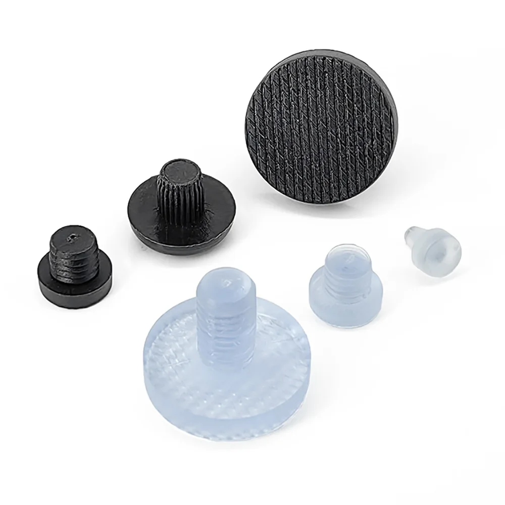 8/12/20pcs Soft PVC Nail-on Furniture Feet Sliders 5-12mm Leveling Glide Protector for Office Chair Table Leg Hardwood Floor