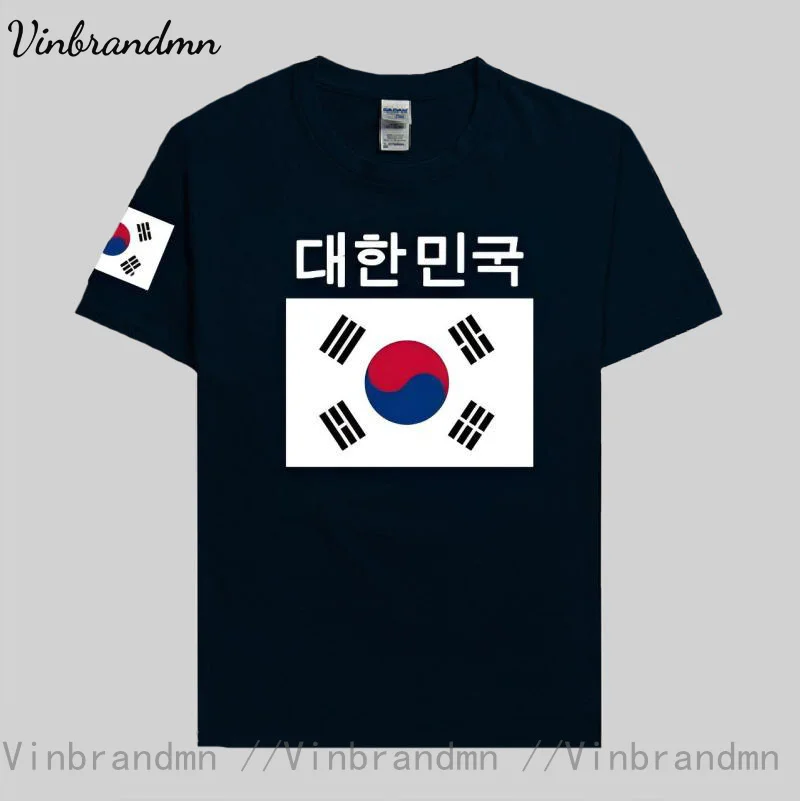 Republic of Korea South t shirt man KOR jerseys t-shirts nation team tshirt 100% cotton meeting tops fans tees Korean flag Shirt