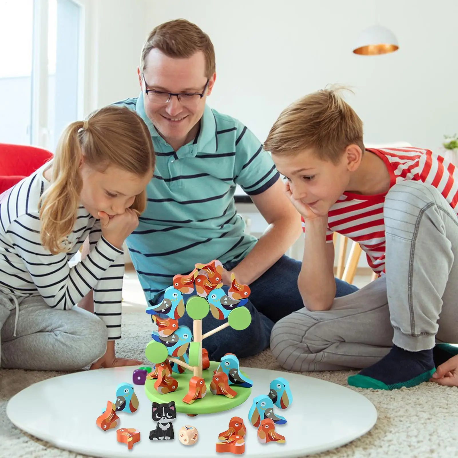 

Balance Game Wooden Balance Bird Board Game Fun Educational Interactive Fine Motor Activity For Indoor Classroom School Family