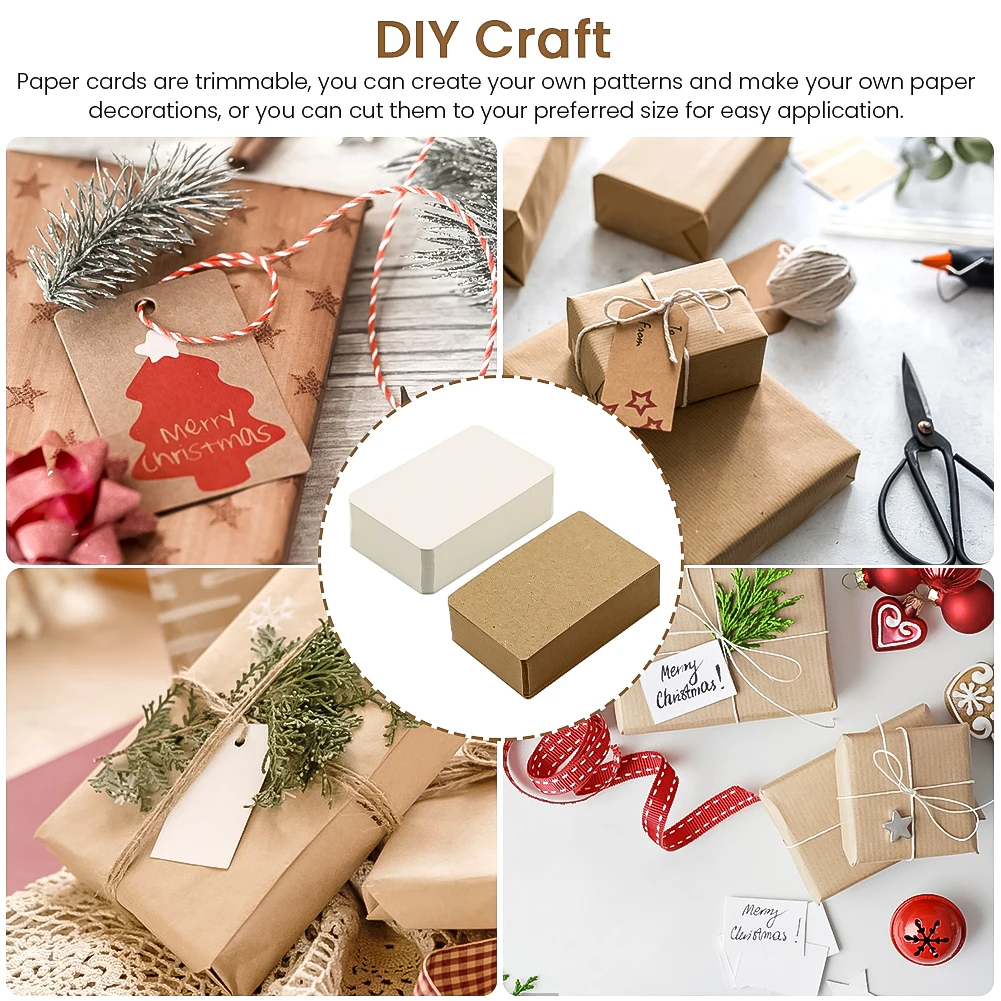 กระดาษโน้ตข้อความทรงสี่เหลี่ยมผืนผ้า200ชิ้นงานประดิษฐ์ทำมือแท็กการ์ดกระดาษเปล่าอเนกประสงค์สำหรับการเรียนรู้ของโรงเรียนสำนักงานสำหรับบุ๊คมาร์คกราฟฟิตี