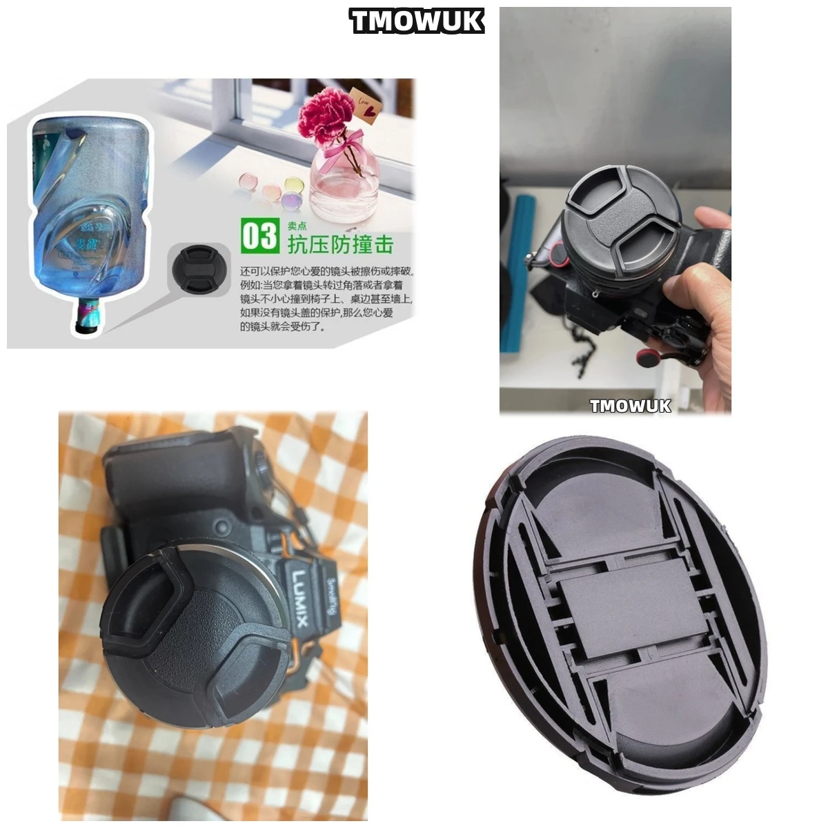 

For Hasselblad 907X 100C H4D-50 H1 H5D-200C 500C 205FCC FlexBody 903SWC Camera Lens Cap Protective Cover Center Pinch Snap-on 49
