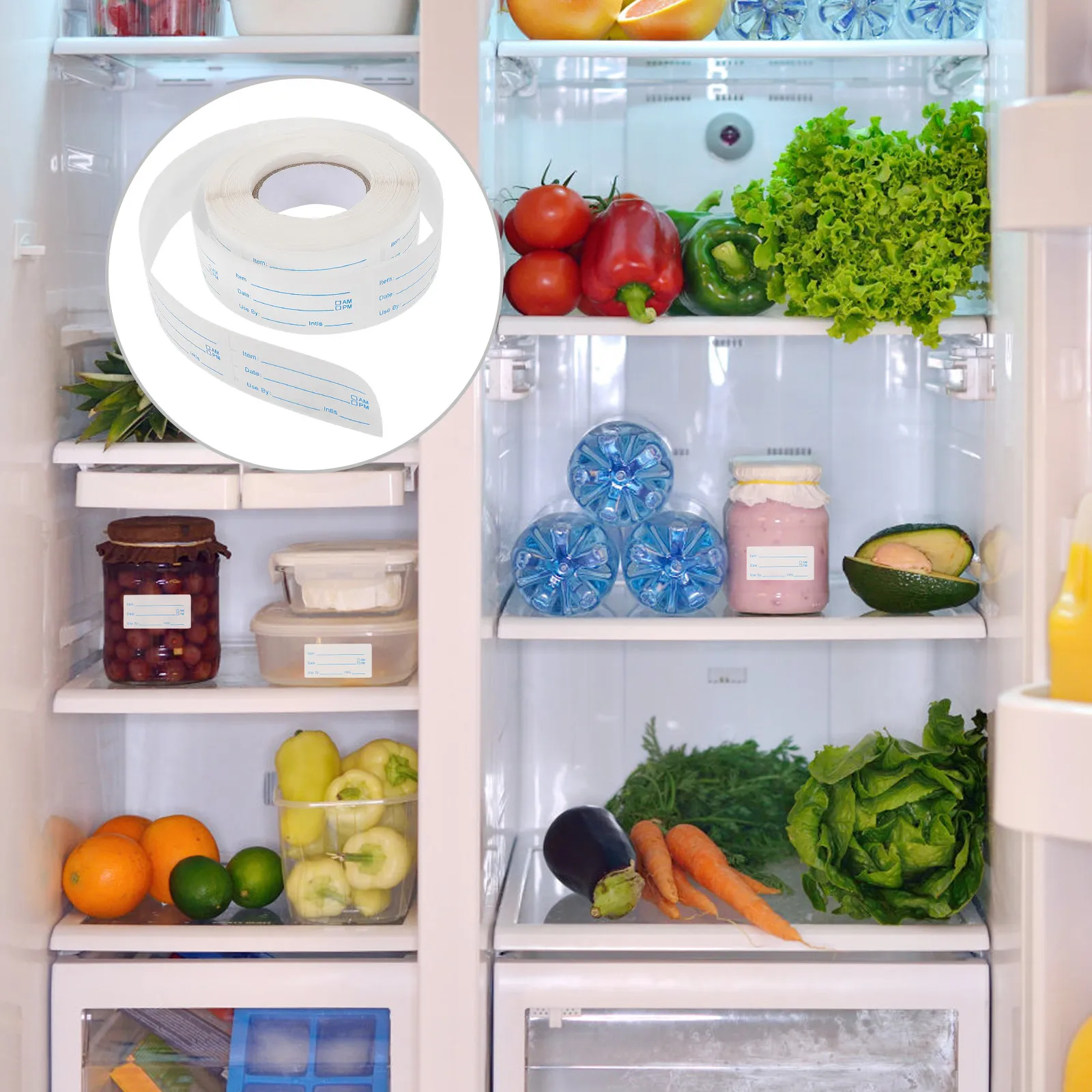 

Рулон этикеток для пищевых продуктов: наклейки с датой для контейнеров, банок, холодильника, морозильной камеры, для использования на кухне и в ресторанах