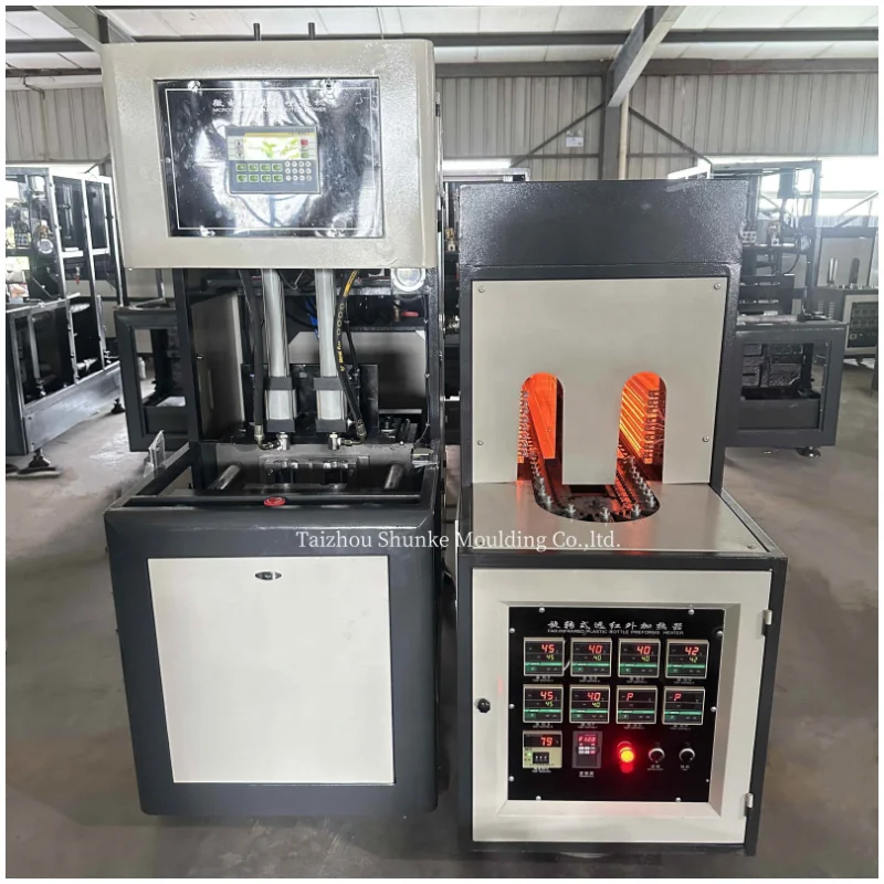 Customized Stretch Blow Moulding Machines 2 Cavity 4 Cavity Semi Automatic PET Bottles Plastic Blowing Machines