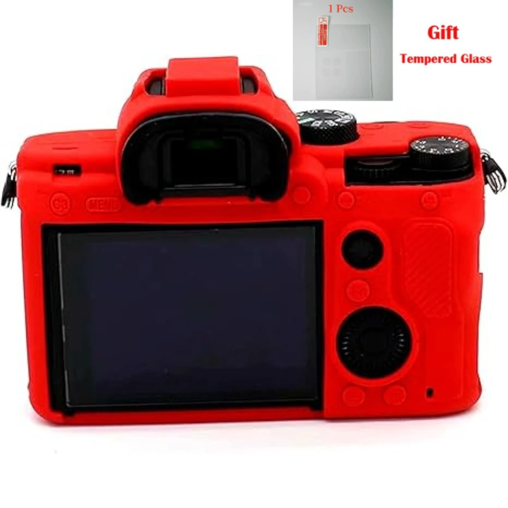 

Soft Silicone Protective Case Accessories camera bag For Sony A7R III Protective Sleeve + free tempered film