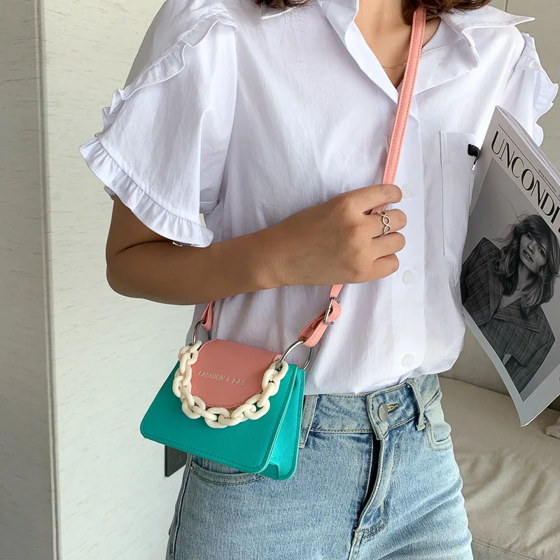 

2024 New Women Small Messenger Bag Fashion Design Pattern Female Shoulder Bag Handbag with Chain Strap Ladies Crossbody Bags