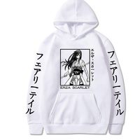 Hot Anime Fairy Tail Print Erza Scarlet Printed Hooded Men Women Trendy Hoodies Plus Size Sweatshirts Harajuku Male Streetwear