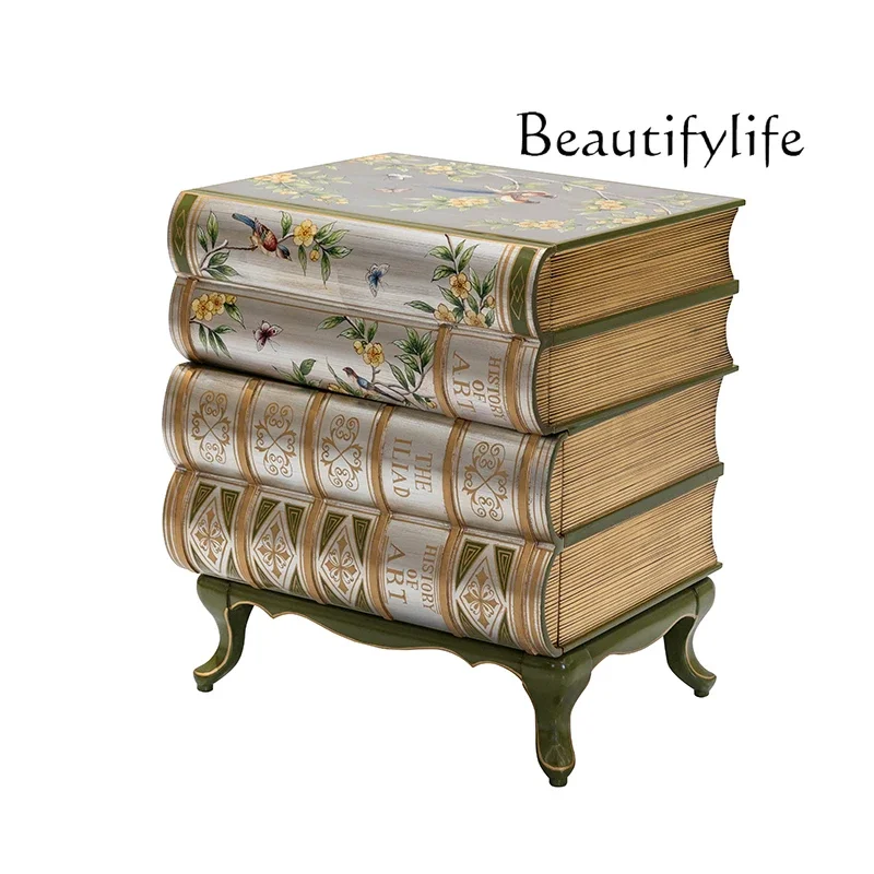 

LX49French art painting flower book modeling sofa edge few European living room furniture with small corner fewSSS