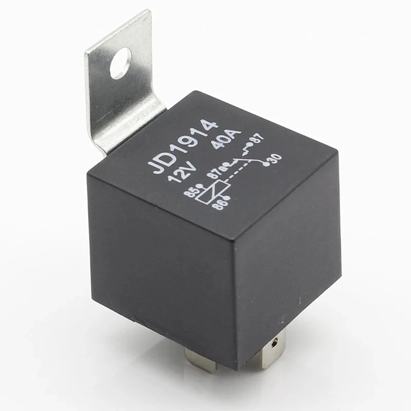 Waterproof Automotive Relay 12/24V 40A Red Copper Terminal 4/5P for Headlight Air Conditioner - Car Relay With Socket Wire